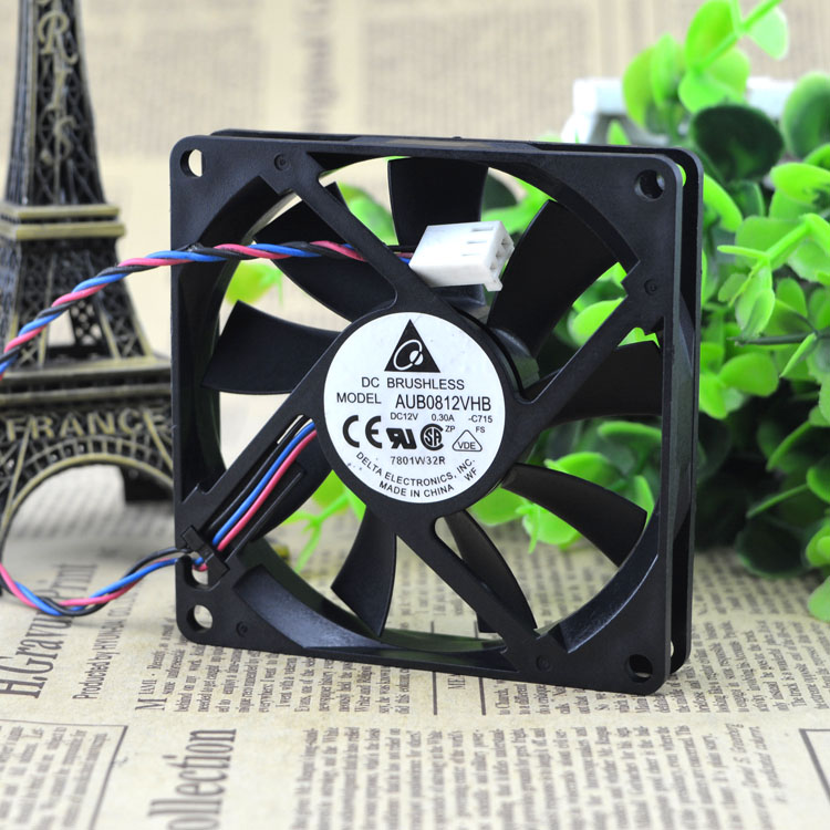 Original DELTA 8015 0.30A 8CM 12V AFB0812VHB CPU Double ball bearing cooling fan