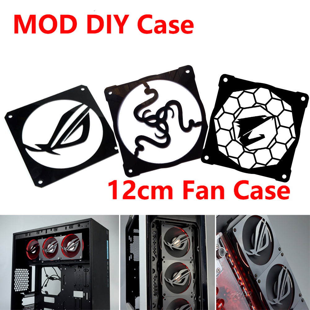 MOD DIY 12cm X 12cm Fan Cover Radiator Decorative Cover Water Cooling Accessories Liquid Cooler System use for 12cm Fans
