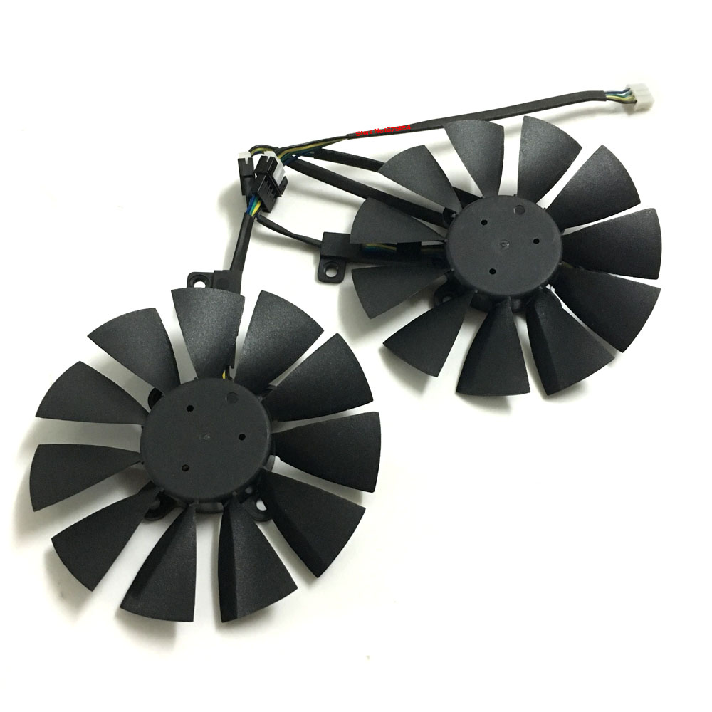 2pcs VGA gpu cooler GTX 1070/1060 graphics card fan for asus dual GTX1060 GTX1070 Video cards cooling