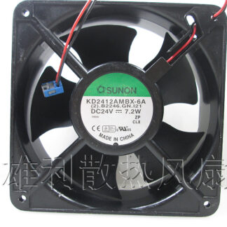Free delivery.12038 KD2412AMBX-6A 24V 7.2W two-wire inverter chassis fan