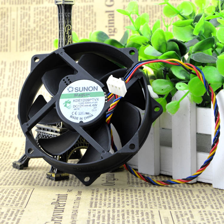 SUNON 9025 9cm DC 12V 7.0W 92*92*25mm KDE1209PTVX 4-pin PWM Temperature Controlled Magnetic Levitation Cooling Fan