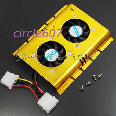 2 Cooling Fan Cooler For 3.5 Inch PC Hard Disk Drive HDD Drop Shipping
