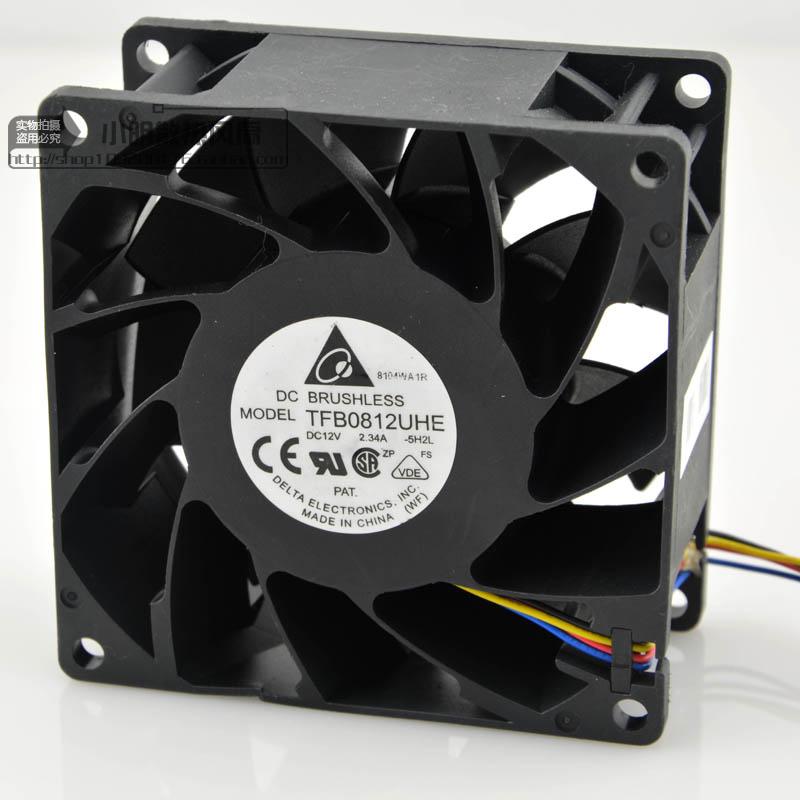 Wholesale Delta TFB0812UHE -5H2L DC12V 2.34A Server Square inverter axial cooling fans 80x80x38mm DES P/N 3620837511