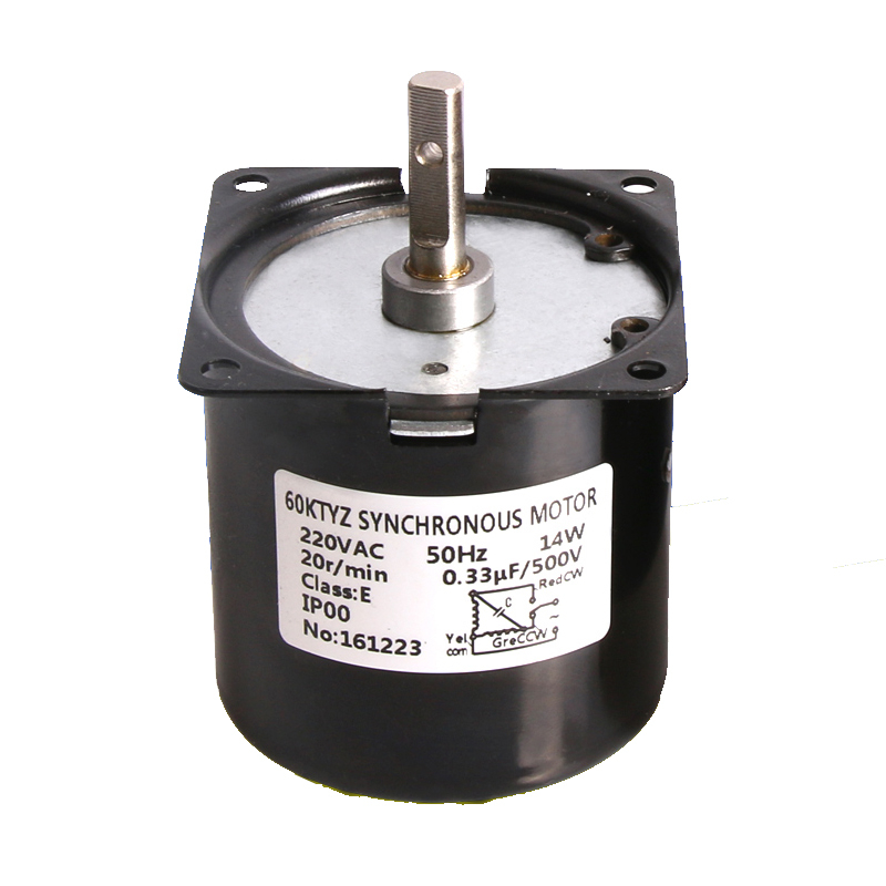 60KTYZ Gear Motor 2.5 -60RPM Low Noise Gearbox Electric Motor Barbecue High Torque Low Speed 220v Synchronous AC Motor
