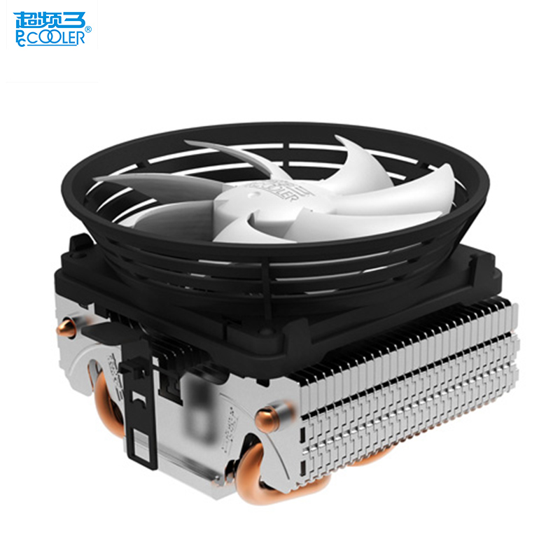 PcCooler V4 CPU cooler 2 heatpipe 3pin 10cm quiet fan for AMD for Intel LGA 775 1151 1150 1155 1156 cpu cooling radiator fan