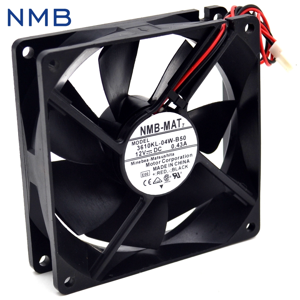 NMB 9cm 3610KL-04W-B59 0.43A 12V air volume chassis double ball bearing fan