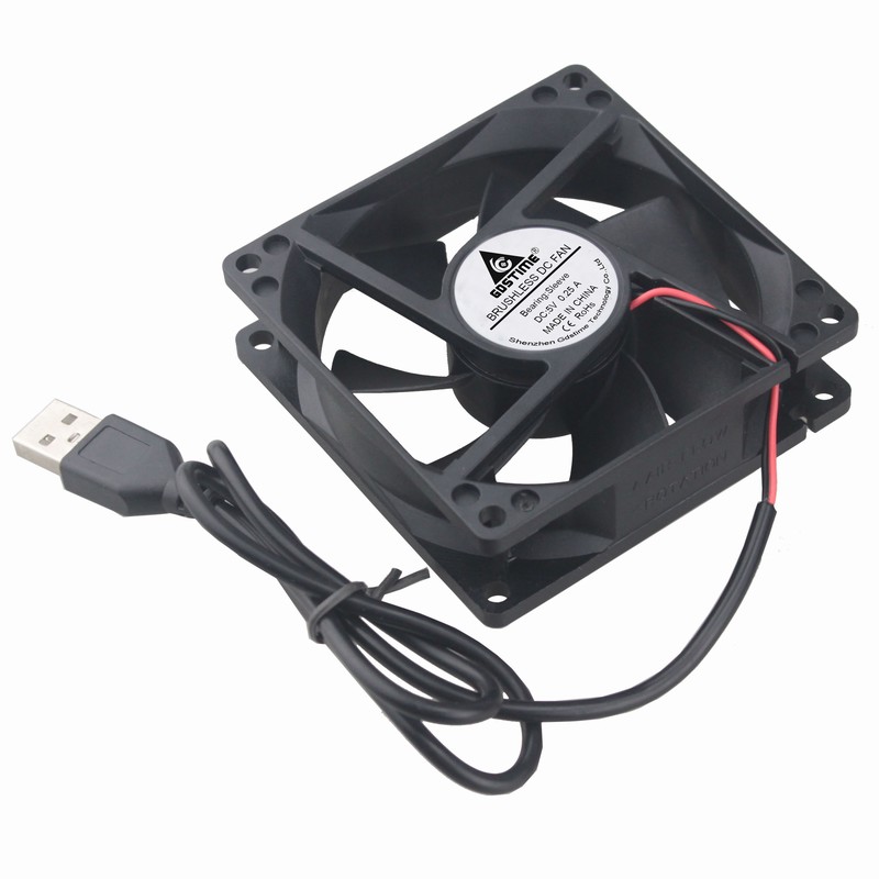 100pcs Gdstime DC 12V 2Pin 1x1x25mm 12cm 5 inches Brushless Cooler 0.15A Cooling Fan 1mm x 25mm Wholesale