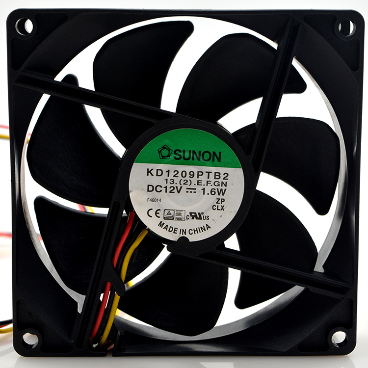 SUNON KD19PTB2 13.(2).E.F.GN Server Square Fan DC 12V 1.6W 90x90x25mm 3-wire