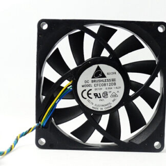 Wholesale: authentic Delta EFC0812DB 80*80*15 12V 0.50A 8CM PWM large air volume fan speed control
