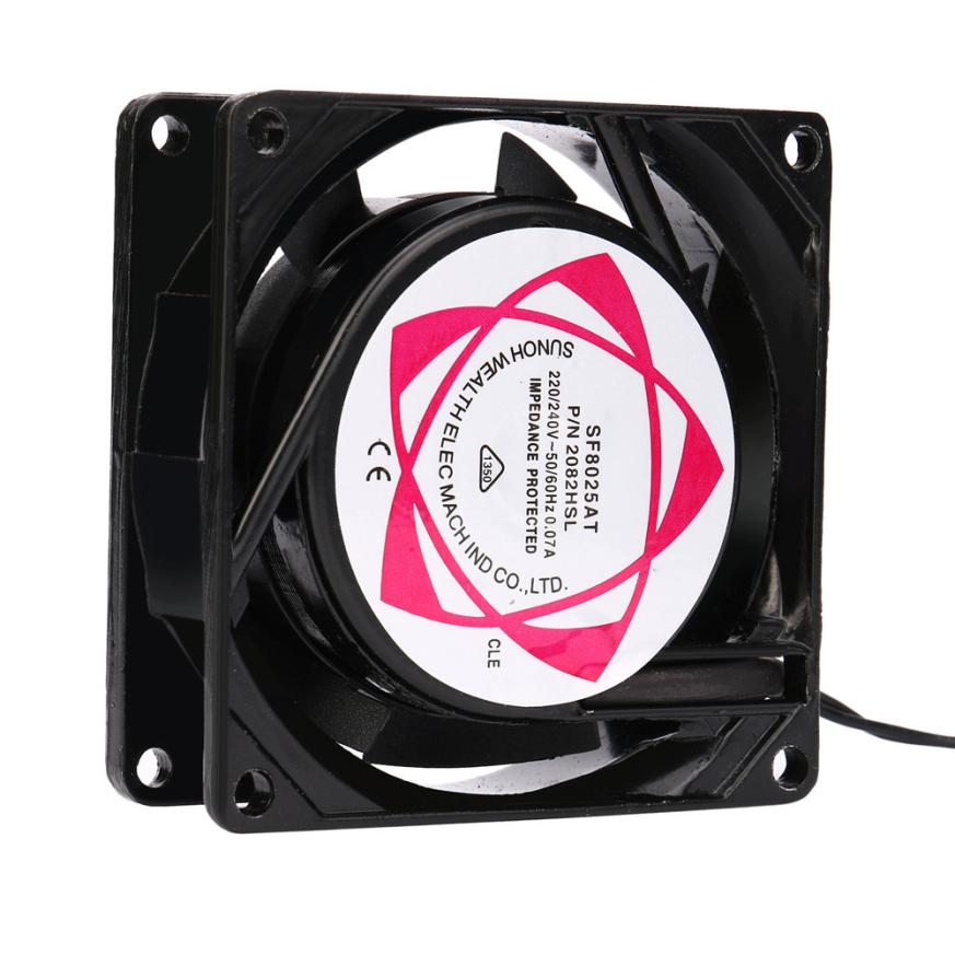 High Quality 2V 240V 8cm 80mm x 80mm x 25mm AC Metal Brushless Cooling Industrial Fan Dec11