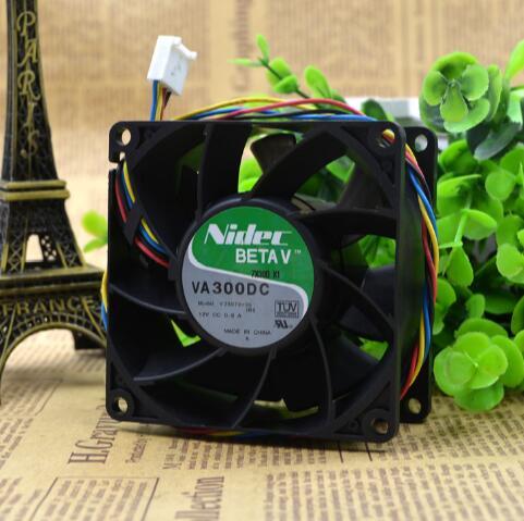 Nidec BETAV VA300DC V35072-35 DC 12V 0.9A 8cm 80*80*38mm 4 Wire For IBM Chassis Cooling Fan