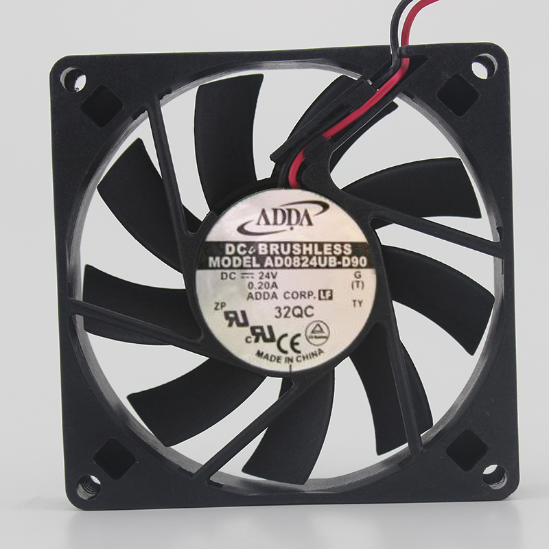 Original AD0824UB-D90 8015 DC24V 0.2A inverter cooling fan