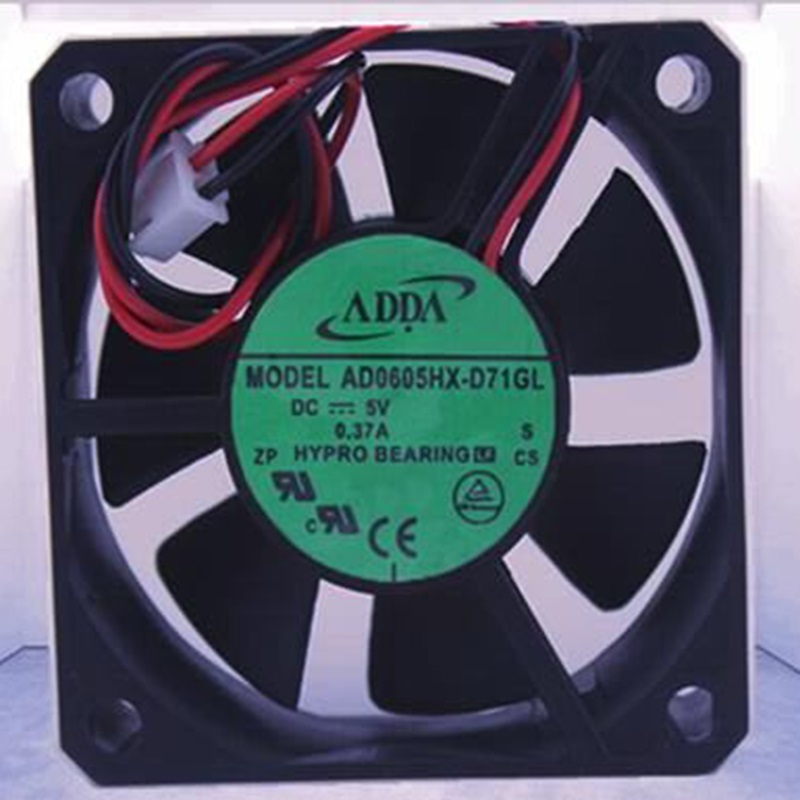 For ADDA AD0605LX-D90 60*60*15mm DC5V 0.21A Server Hard disk VCR fan