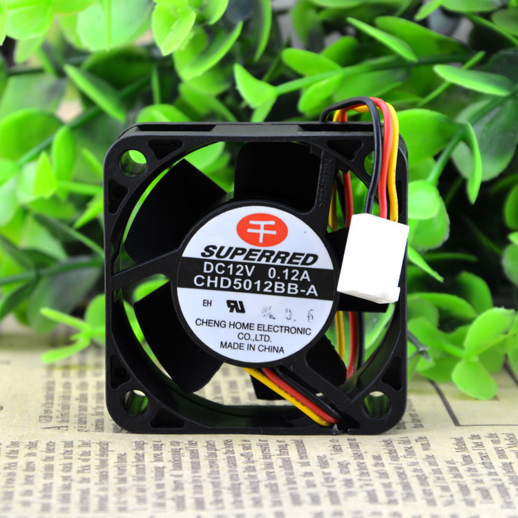 SUPERRED 50 5CM Double ball bearing 12V 0.12A CHD5012BB-A cooling fan 50X50XMM