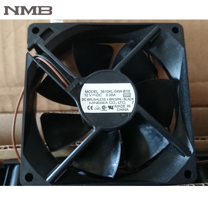 NMB 9025 90mm 3610KL-04W-B10 12V DC 0.08A 2wire axial silent case Cooling Fan