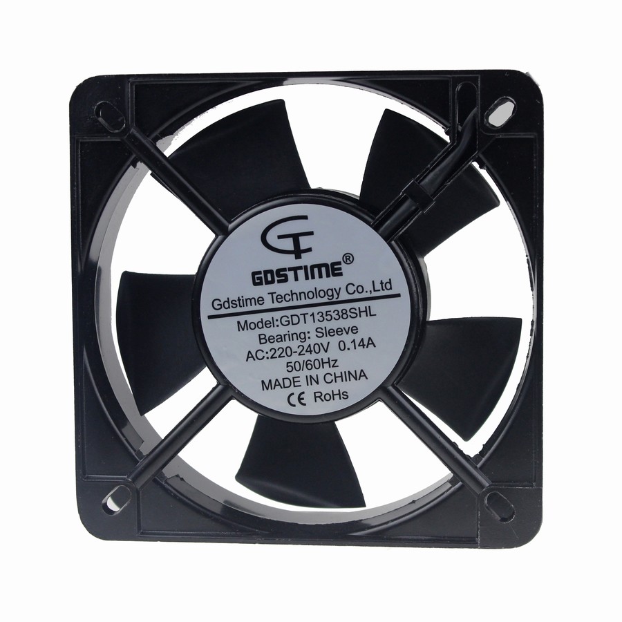 1Piece Gdstime 13538 220V 240V 135x135x38mm Big Metal Industrial Case AC Cooling Fan 14cm 130mm 135mm x 38mm