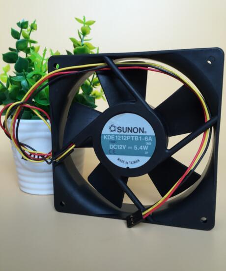 SUNON KDE1212PTB1-6A DC 12V 5.4W 125 12CM 3-wire Dual Ball Cooling Cooling Fan