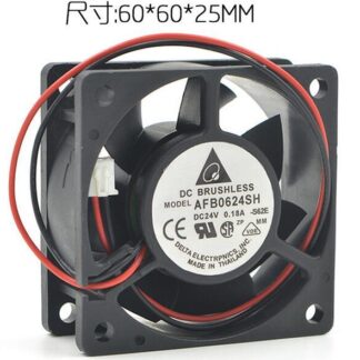 Delta 6025 DC 24V AFB0624SH 0.21A 6CM 60*60*25MM 2-line Inverter Dual Ball Bearing Air Cooling Fan