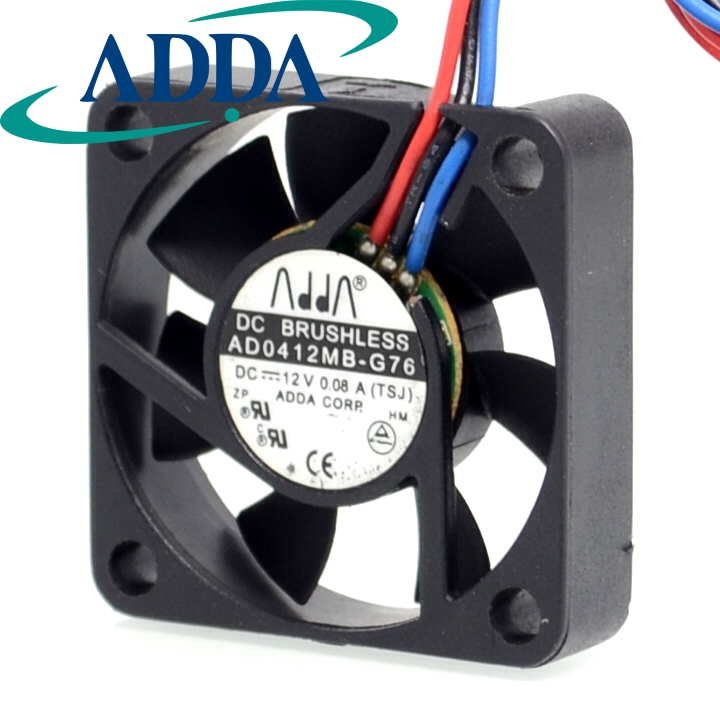 2pcs AD0412MB-G76 4010 4cm 40mm DC12V 0.08A ultra silent fan uble ball bearing