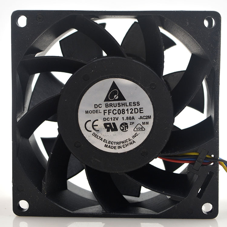 New original FFC0812DE 8038 12V 1.80A four-wire PWM temperature control 8CM large air volume fan