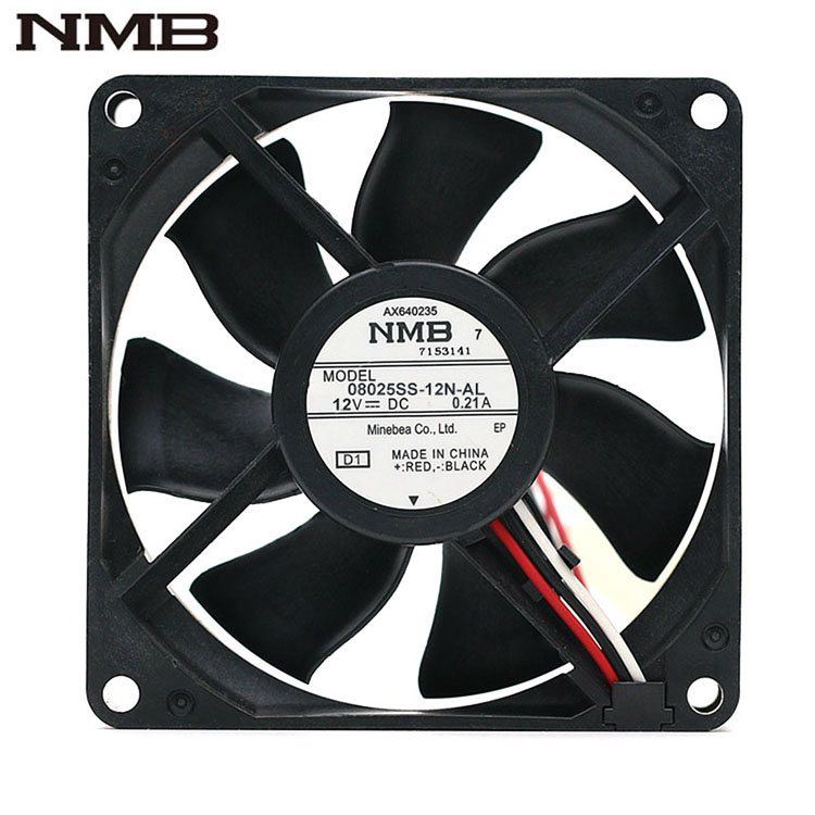 Original NMB fan 08025SS-12N-AL 8025 80*80*25mmDC 12V 0.21A 3WIRE cooling cooler