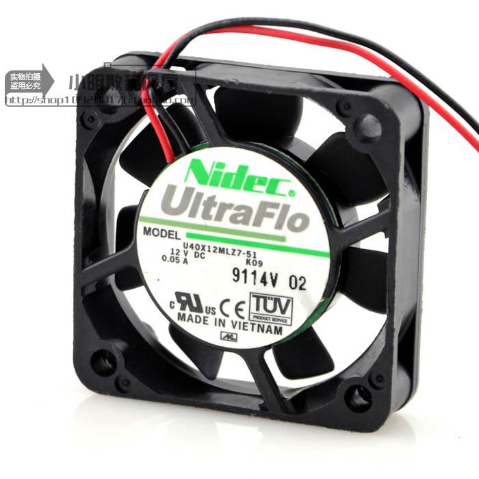 Original NIDEC 4010 12V 0.05A U40X12MLZ7-51 40x40x10mm fan hole distance 3.2CM cooling fan