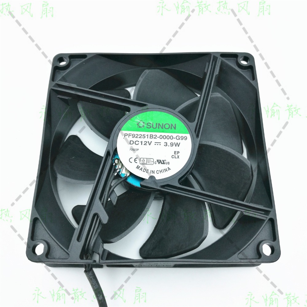 SUNON PF92251B2-0000-G99 Server Square Fan DC 12V 3.9W 92x92x25mm 3-wire