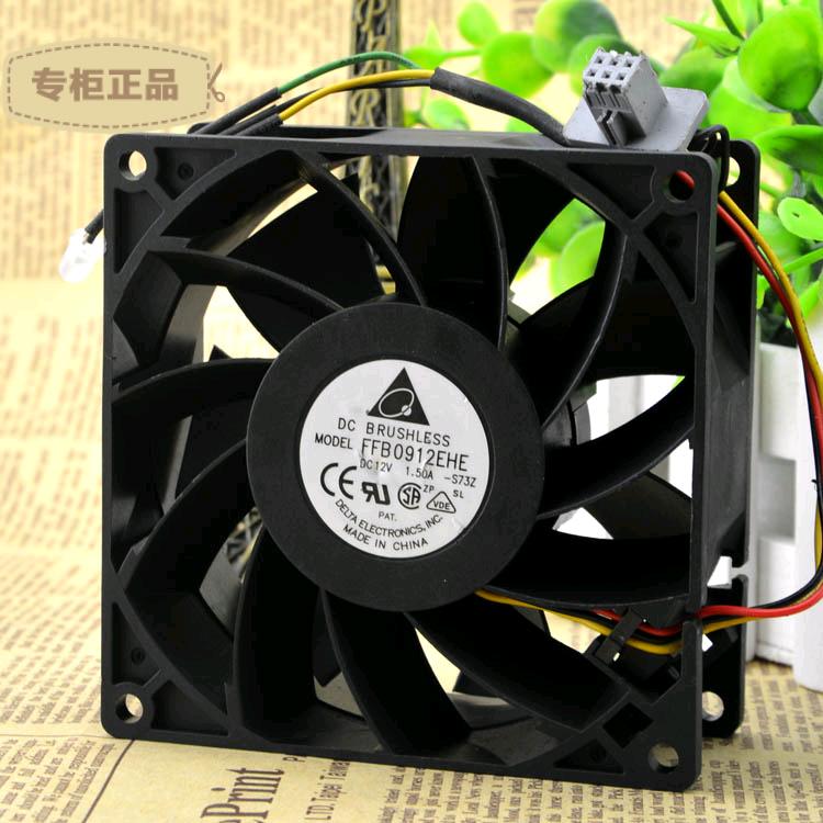 Free Delivery. 9038 FFB0912EHE DC12V 1.5 A pressurized violence Double ball bearing fan