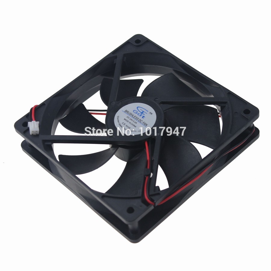 200 Pcs lot Gdstime 24V 2Pin 120mm 125x25mm Mini DC Brushless PC Computer Cooling Industry Fan