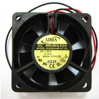 ADDA AD0624HB-A71GL 6025 6cm 60*60*25mm DC 24V 0.15A 2-Wires Brushless axial server inverter Cooling Fan