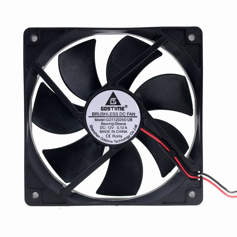 2Pcs Gdstime Metal 120mm 12cm 120mm x 38mm Sleeve AC 220V 240V Cooling Fan