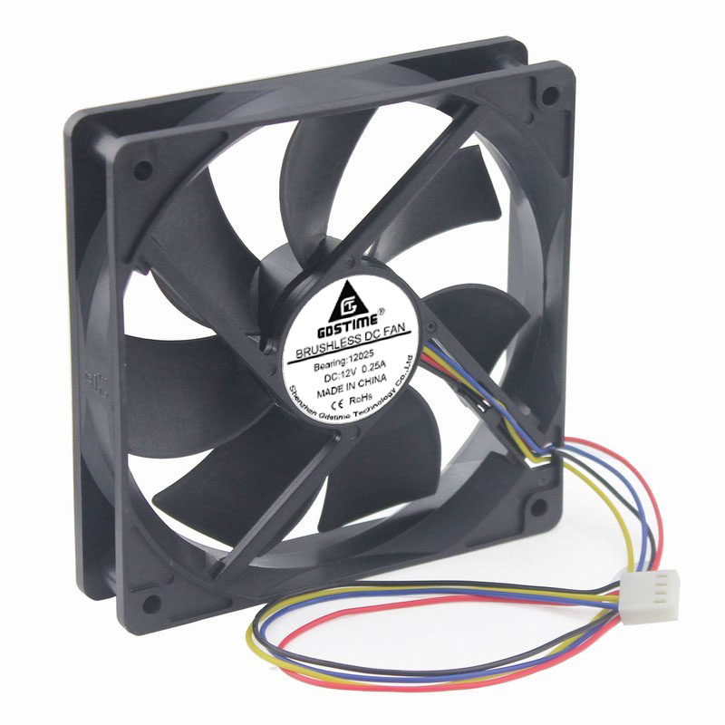 PROMOTION! 50mm 12V 2Pin 4000RPM Sleeve Bearing PC Case CPU Cooler Cooling Fan