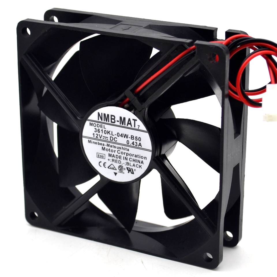 NMB 9cm 3610KL-04W-B59 0.43A 12V air volume chassis double ball bearing fan