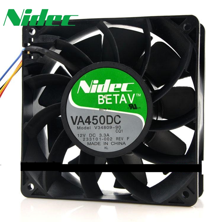 4-wire 12038 12cm VA450DC 3.3A ultra violent winds conversion double ball bearing fan suitable for nides