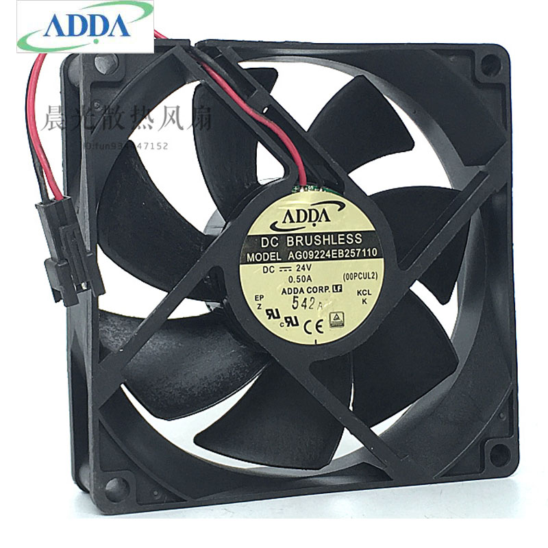 Original ADDA AG09224EB257110 9CM 24V 0.50A 9025 dual ball inverter server cooling fan
