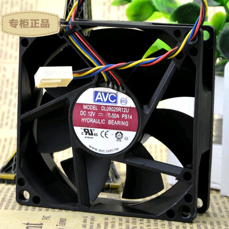 AVC DL08025R12U 12V 0.5A PWM Hydraulic Bearing cooling fan