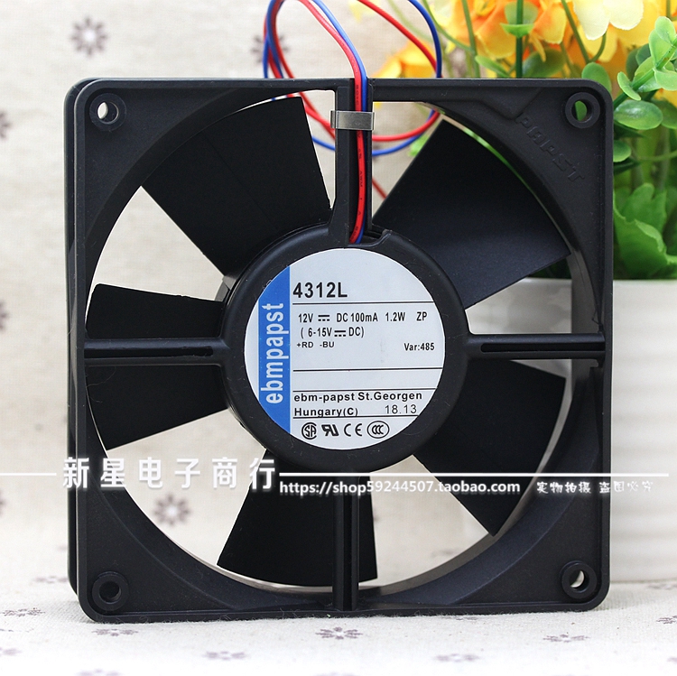 Free Delivery.New original 12V 1.2W 0.1A 4312L 132 12cm cooling fan