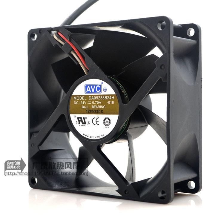 Free Shipping AVC DA09238B24H DC 24V 0.7A 92x92x38mm computer server inverter Server Square cooling Fans 3-Wire