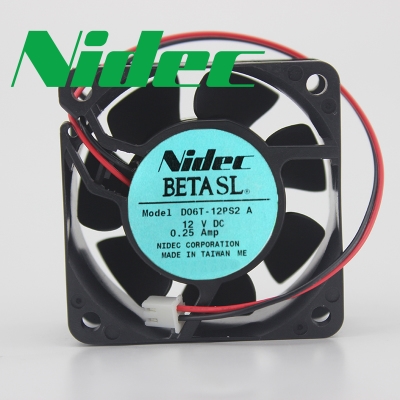 Nidec Original D06T-12PS2 12V 0.25A 6CM 6025 dual ball bearing cooling fan 60*60*25mm