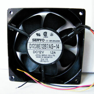 Original SERVO 12038 12V 1.2A D1238E12B7AS-14 12 * 12 * 3.8CM three-wire metal frame large air volume fan