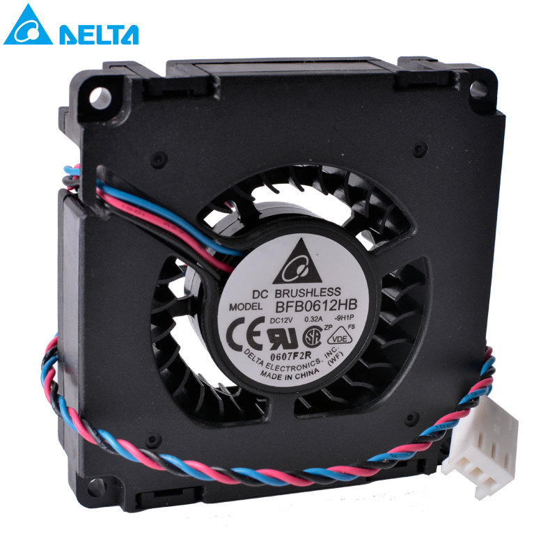 Free shipping DELTA BFB0612HB 6015 60x60x15mm 60mm fan 12V 0.32A Double ball bearing blower Turbine cooling fan