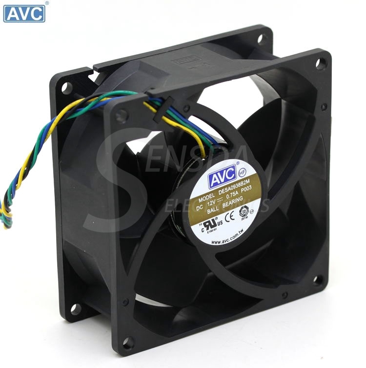 AVC DESA0938B2M P001 DC12V 0.75A Server Square Fan 4-wire 92x92x38mm computer case pc cooling fans