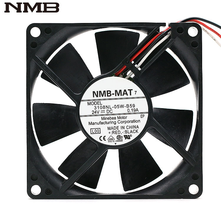 NMB 3108NL-05W-B59 80*80*20MM 80MM DC24V 0.19A Server inverter frequency converter cooling fan
