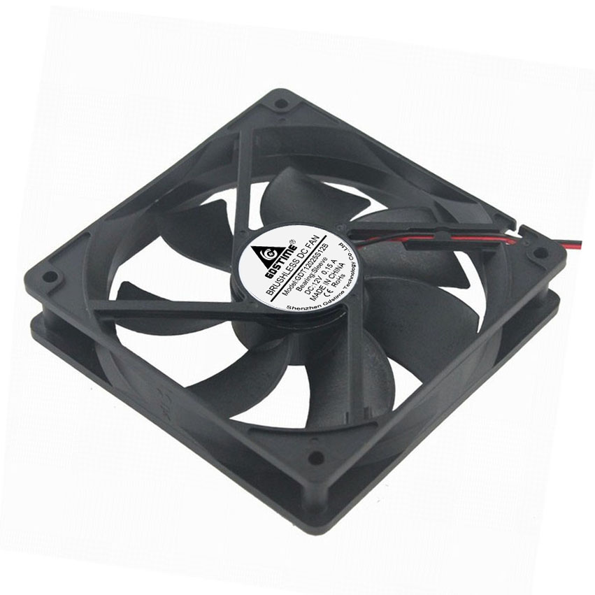 10 Pcs Gdstime 2 Wires 12V 5 inches 1mm x 25mm 12cm DC Brushless Industrial Cooler Cooling Fan 1x1x25mm Without Connector
