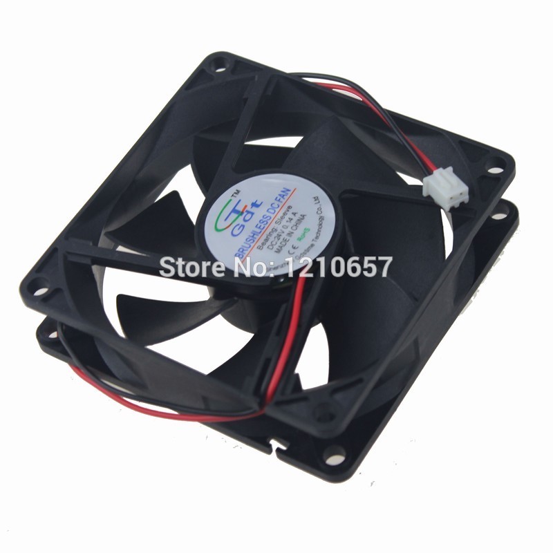 Gdstime 200 pcs 12 Volt 80x80mm 8010 3 inch 8cm DC Brushless Fan 12V 2 Wire PC Cooling Fan 80mm x 10mm 8cm