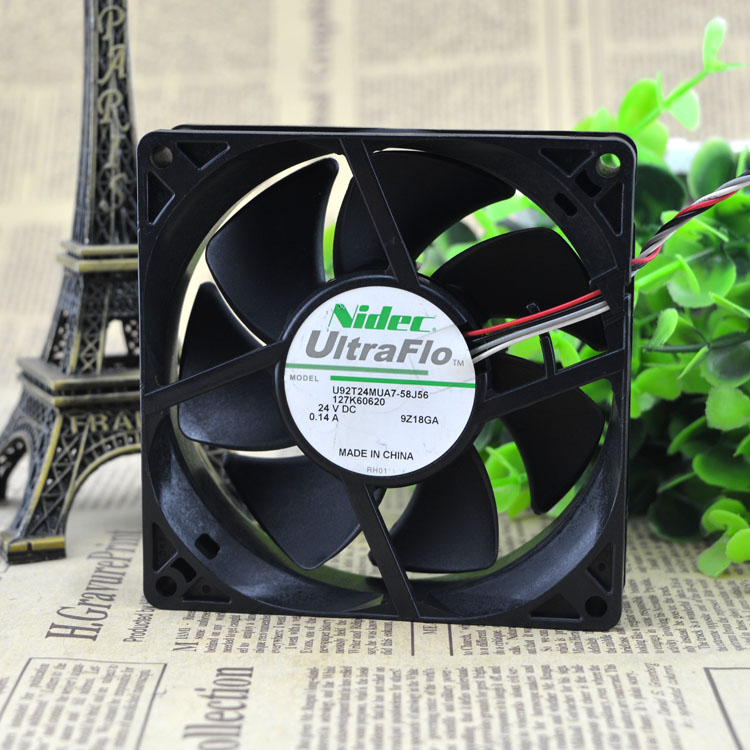 Free Delivery. 58 j56 U92T24MUA7-127 k606 NIDEC 9225 24 v 0.14 A 3 line fan