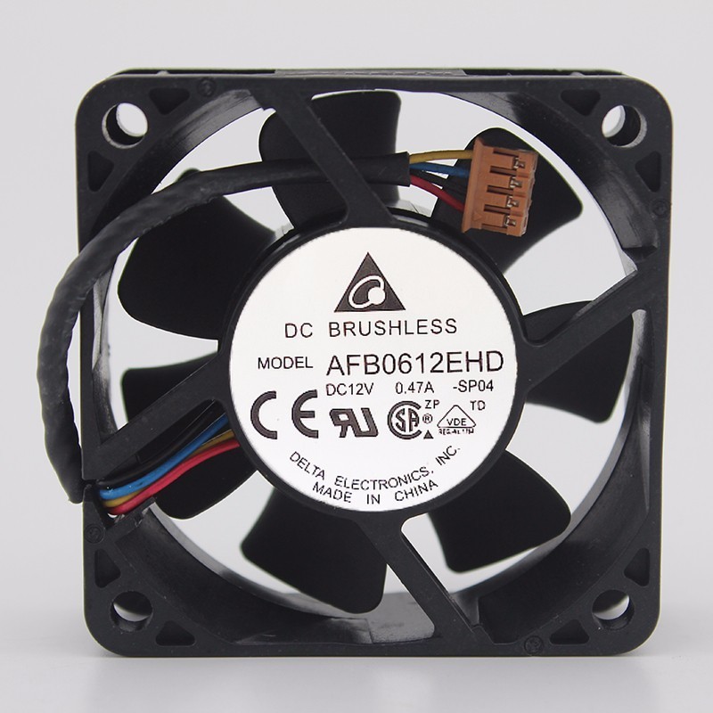 Wholesale Delta 60 AFB0612EHD DC 12V 0.47A 60*60*MM 6CM 4-line Double Ball Power Mute Cooling Fan