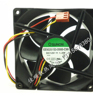 Wholesale: SUNON 9025 9225 12V 1.3W 9cm EE92251S3-D000-C99 3 wire case mute fan