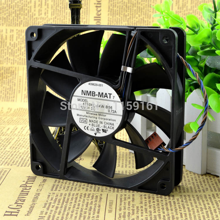 Free shiiping NMB 12cm 12V 0.72A 4710KL-04W-B56 line isothermia pwm cooling fan 125