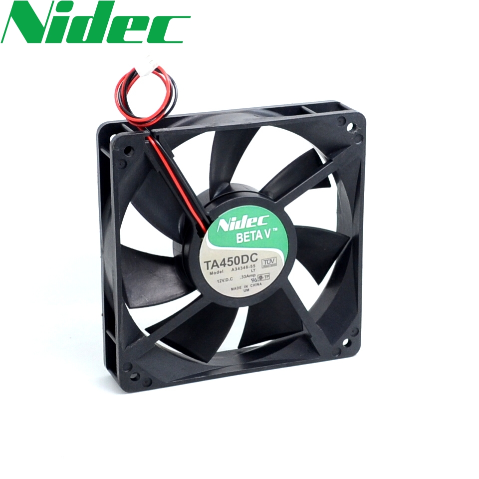 Free shipping original nidec TA450DC A34344-16 125 12V 0.30A durable radiator fan
